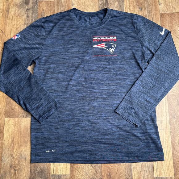 Nike Other - New England Patriots T-Shirt Men's Large Blue Nike On Field Long Sleeve 6196